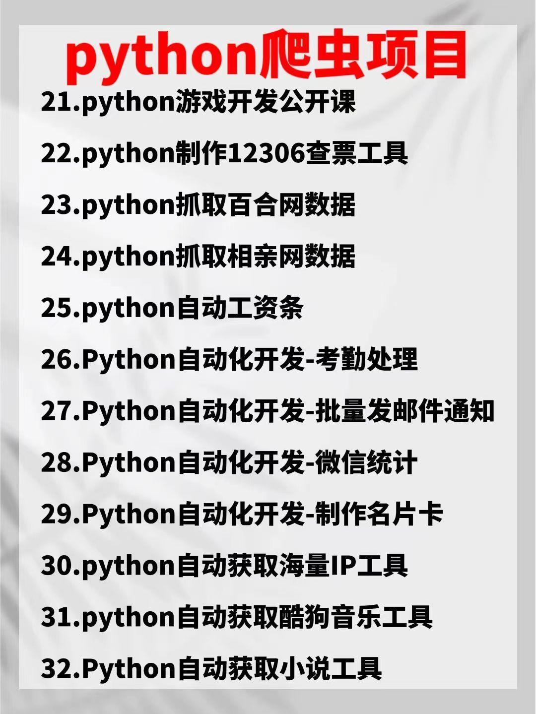 (python必背100源代码)(python代码源码)